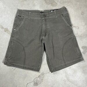 Kuhl Cargo‎ Utility Shorts Mens 34 Kahki Green Vintage Patinadye